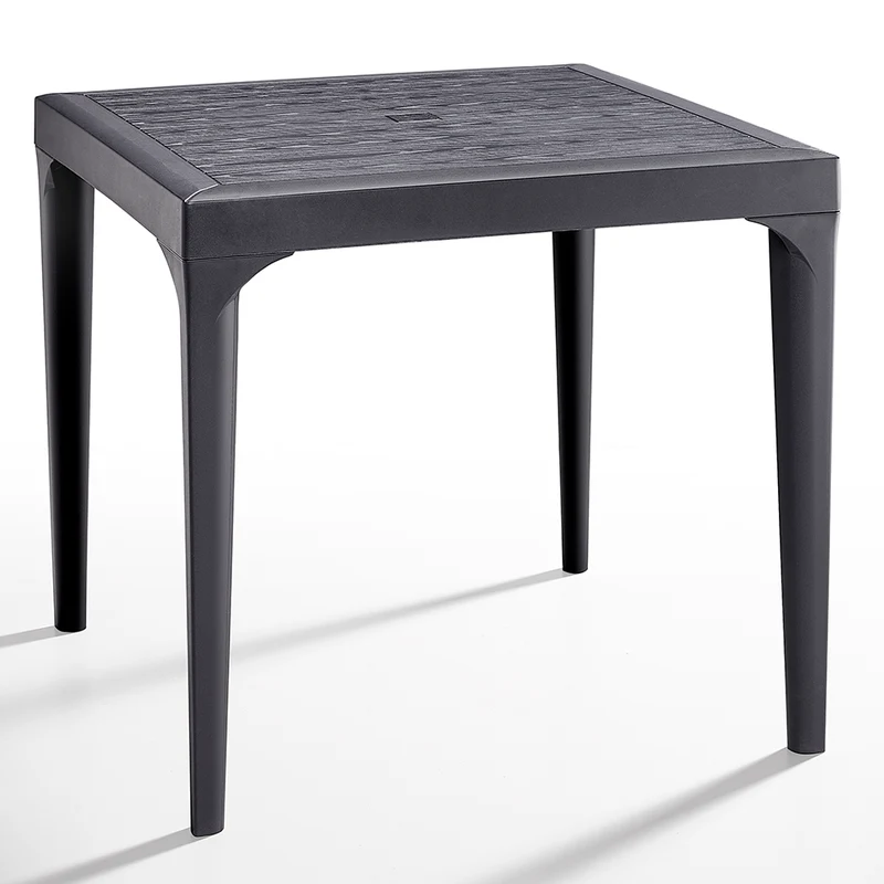 Tavolo Malmo da esterno 80 x 80 cm color antracite | Materiale Alluminio Leggero