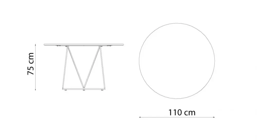 Tavolo smontabile Daisy ø110 cm DE1100