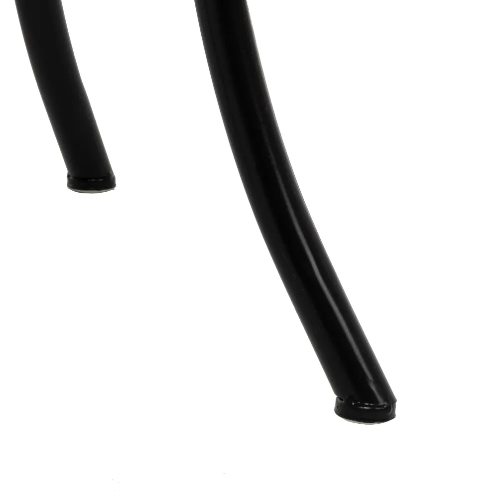 VESTIAMO CASA - Tavolo Tondo metallo nero con top maioliche - h75 cm diametro 90 cm