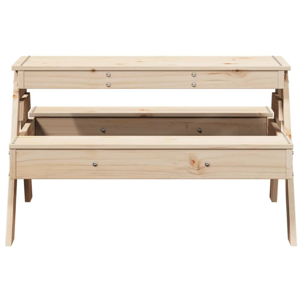 Premium Impermeabile Tavolo da Picnic per Bambini 88x97x52 cm Legno Massello di Pino