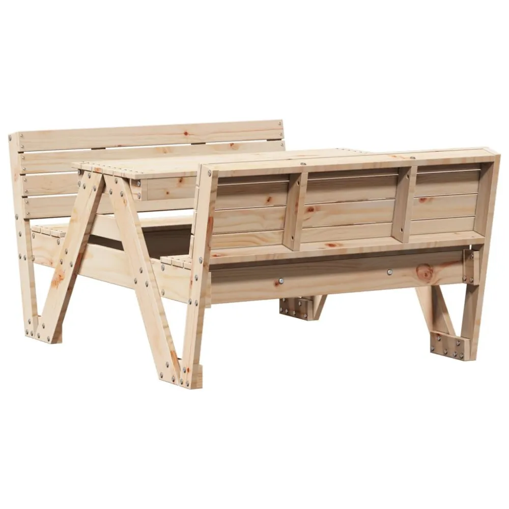 Premium Impermeabile Tavolo da Picnic per Bambini 88x122x58cm Legno Massello di Pino