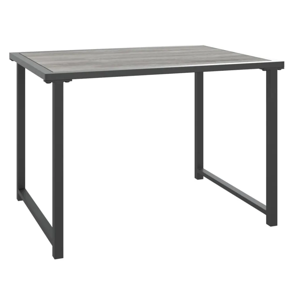 Tavolo da Giardino Antracite 55x40x37 cm Acciaio per Pranzi all'Aperto