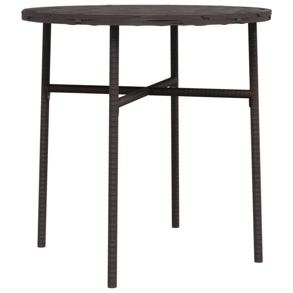 Tavolo da Giardino Tavolino da Tè Marrone 45 cm Polyrattan