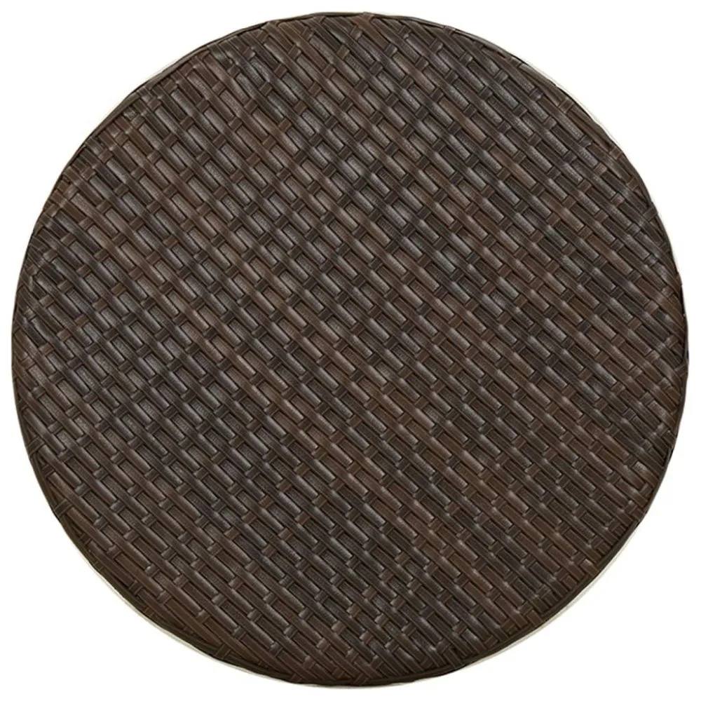 Tavolo da Giardino Tavolino da Tè Marrone 45 cm Polyrattan