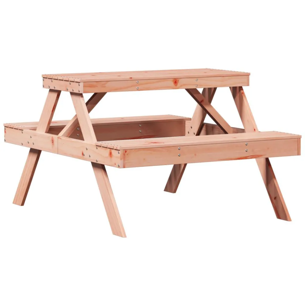 Tavolo da Giardino Tavolo da Picnic 105x134x75 cm Legno Massello di Douglas