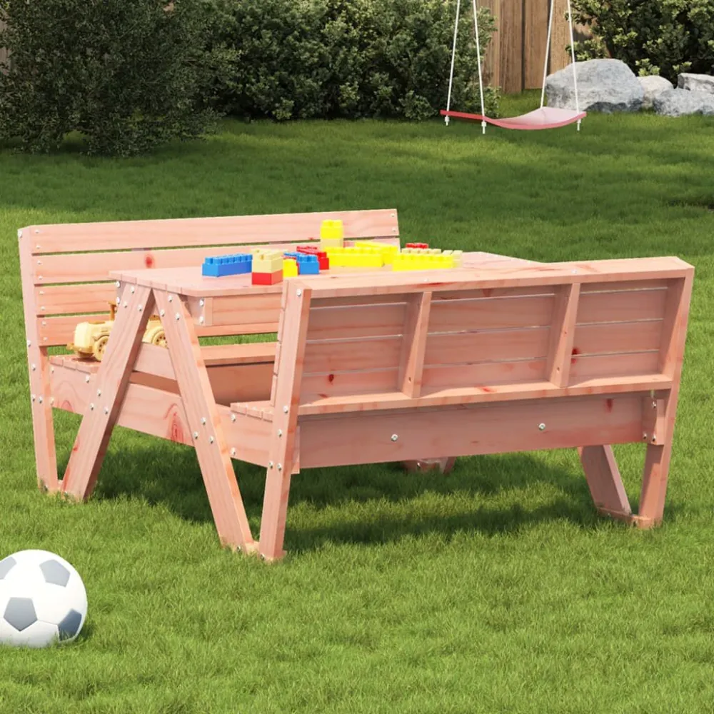 Tavolo da Giardino Tavolo da Picnic per Bambini 88x122x58cm Legno Massello Douglas
