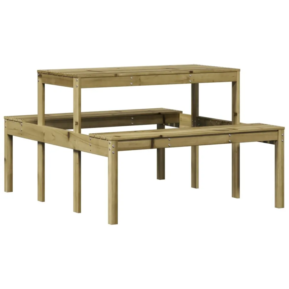 Tavolo da Picnic 110x134x75 cm Legno Impregnato di Pino