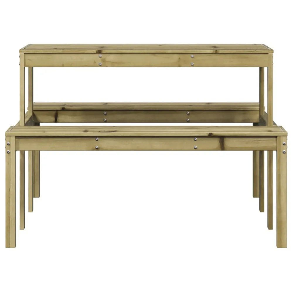 Tavolo da Picnic 110x134x75 cm Legno Impregnato di Pino