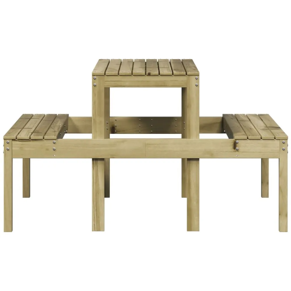 Tavolo da Picnic 110x134x75 cm Legno Impregnato di Pino
