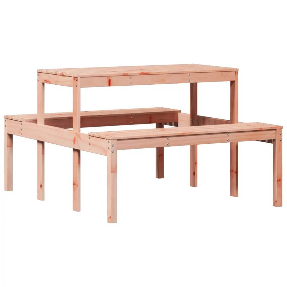 Tavolo da Picnic 110x134x75 cm Legno Massello di Douglas per Pranzi all'Aperto