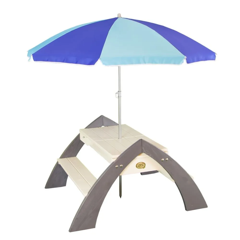 Tavolo Pieghevole AXI Tavolo da Picnic per Bambini Delta Grigio e Bianco A031.023.00