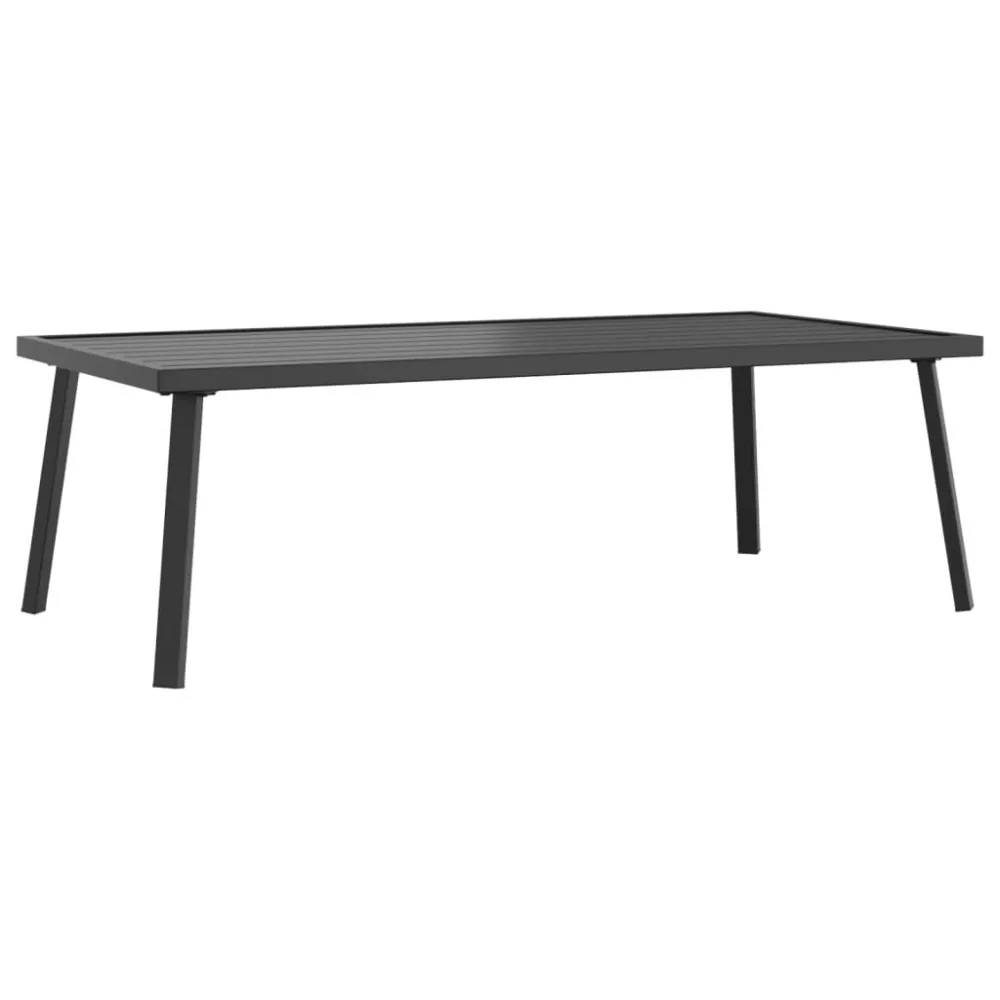 Tavolo Pieghevole Tavolino da Giardino Antracite 110x55x35 cm Acciaio