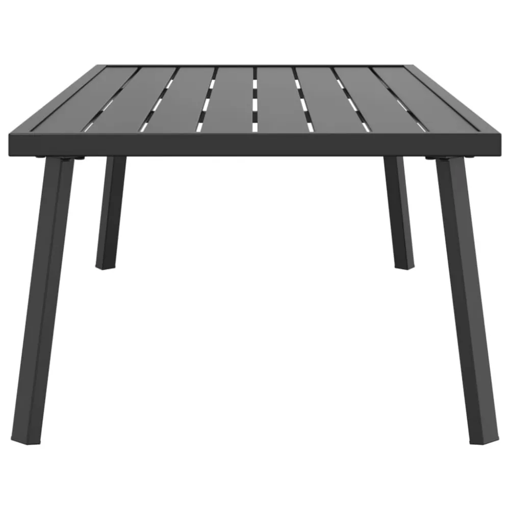 Tavolo Pieghevole Tavolino da Giardino Antracite 110x55x35 cm Acciaio