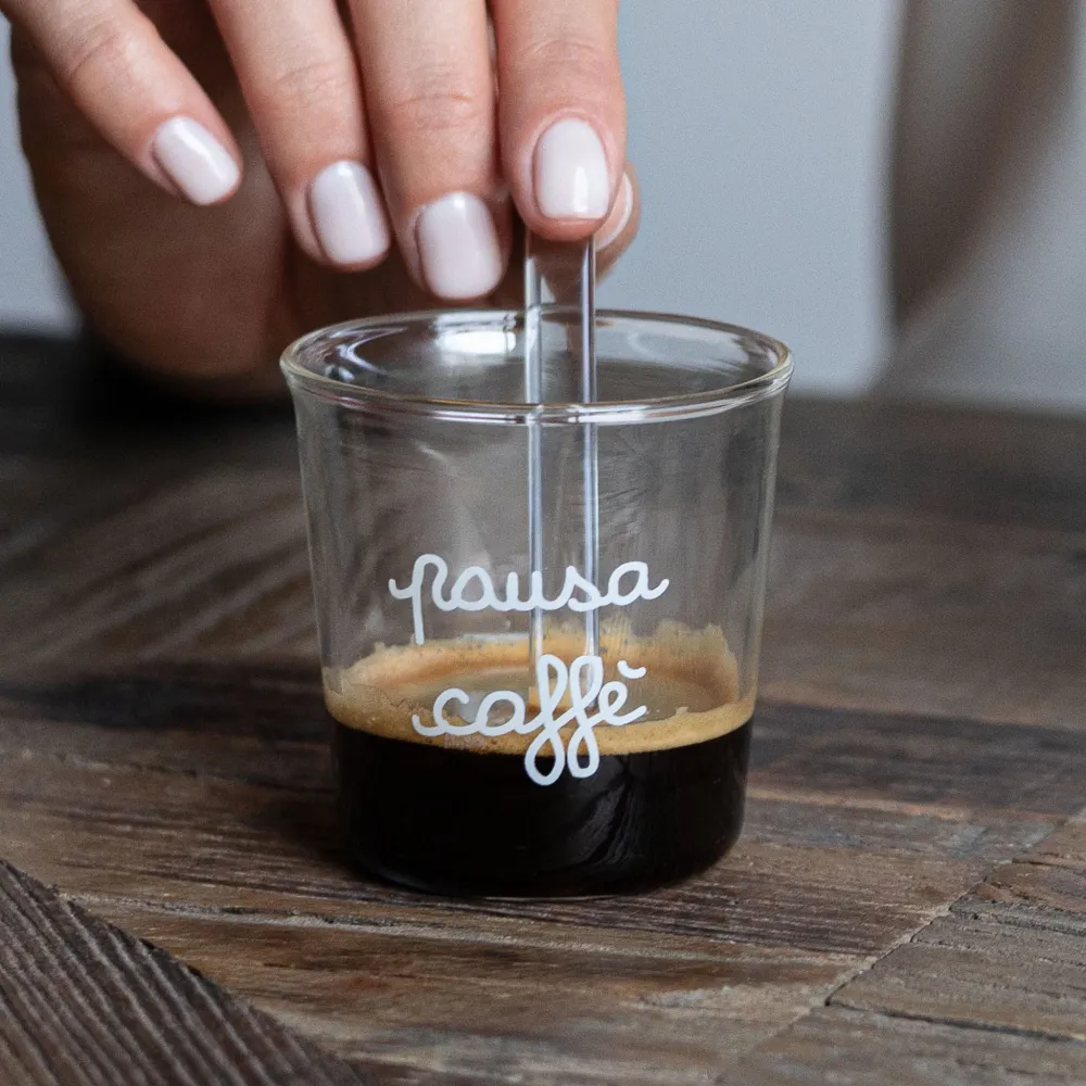 Set 4 bicchierini espresso Pausa Caffè bianco