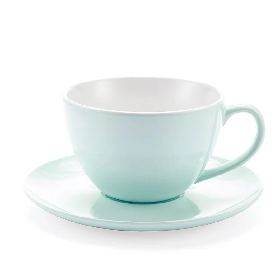 JUMBO MUG - TAZZA CON PIATTINO AZZURRA - TOUCH-MEL