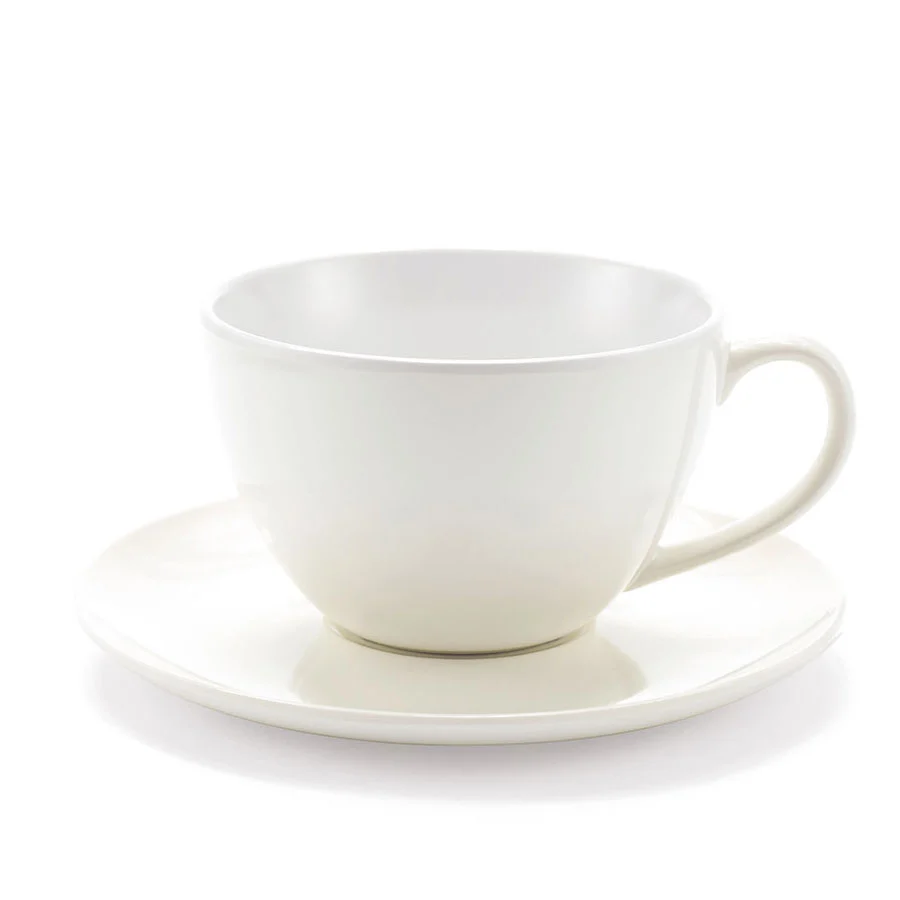 JUMBO MUG - TAZZA CON PIATTINO BIANCA - TOUCH-MEL