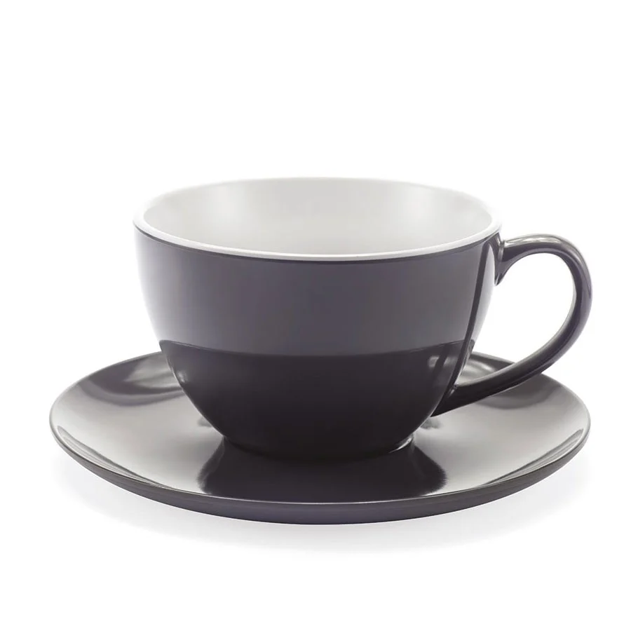 JUMBO MUG - TAZZA CON PIATTINO GRIGIA - TOUCH-MEL