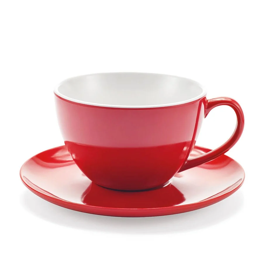 JUMBO MUG - TAZZA CON PIATTINO ROSSA - TOUCH-MEL