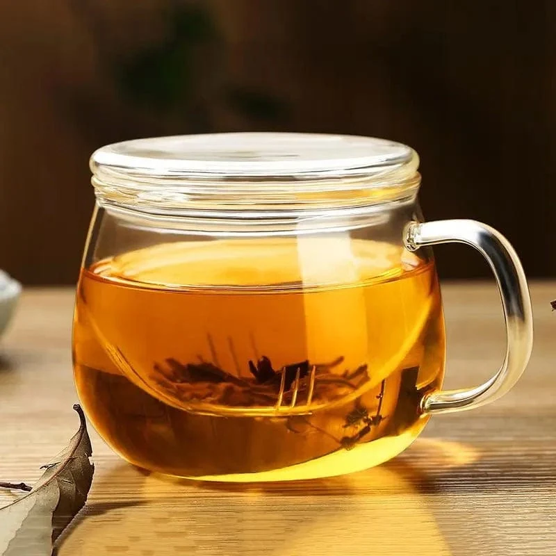 Tazza da tè con semplice infusore vetro 300ml