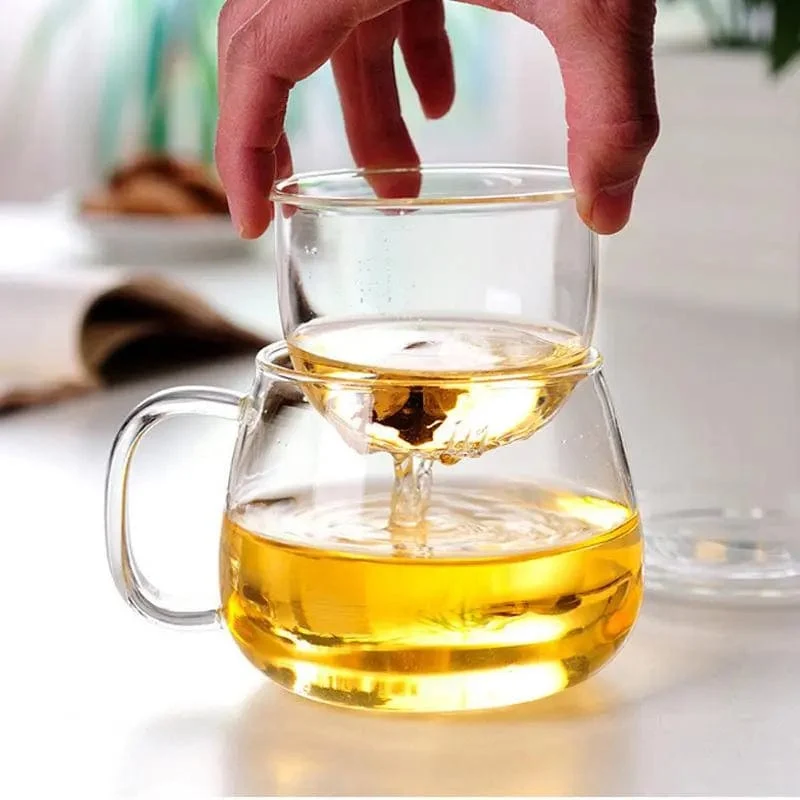Tazza da tè con semplice infusore vetro 300ml
