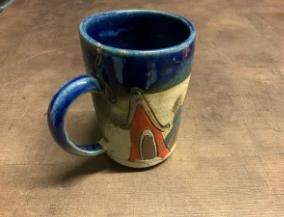 Tazza da Thè Ceramica dipinta Mano-Certificato di Unicità