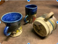 Tazzine ceramica dipinte mano (6 TAZZINE)