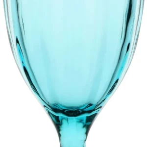 Calice Amami Turchese 300ml - Rose & Tulipani Vetro Colorato