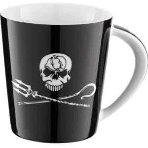 Tazza Porcellana Jolly Roger | Nera