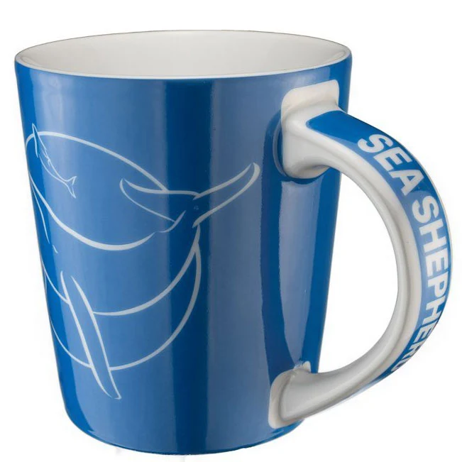 Tazza Porcellana Logo Balena | Blu