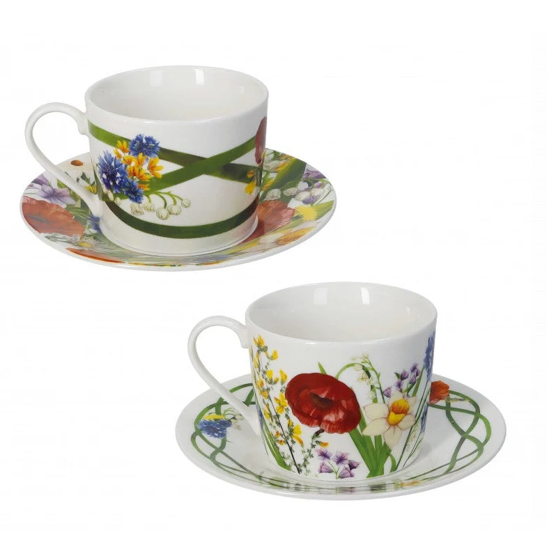TAZZE ' FIORI DI CAMPO BRANDANI | New Bone China | 2pz