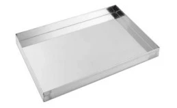 TEGLIA PER FORNETTO LAMIERA INOX . 430 400X360XH25
