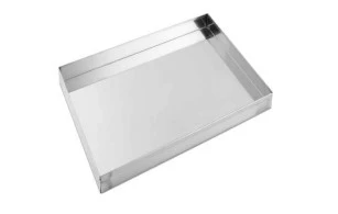 TEGLIA QUADRA LAMIERA ALLUMINATA 490x490xH25