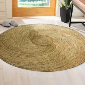 Superficie Rigida Tappeto rotondo 100% Juta Intreccio spirale D. 200 cm Naturale KESIA