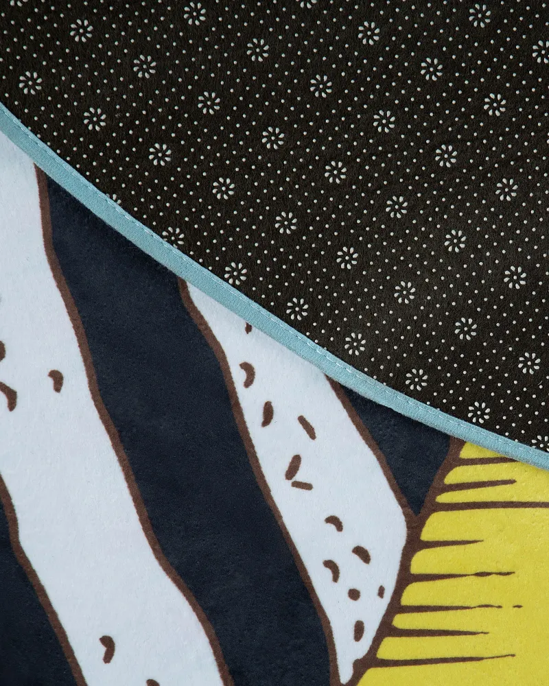 Tappeto per bambini blu con motivi pesce ⌀ 140 cm rotondo FIZME per Studio e Accademia