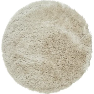 Tappeto shaggy rotondo crema ⌀ 140 cm CIDE