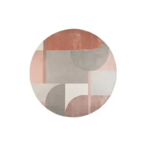 Tappeto tessuto rosa Hilton 240x240 cm Zuiver - 240cm per Acquerello e Tempera