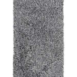 Telaio Legno Tappeto shaggy rettangolare sale e pepe 80 x 150 cm CIDE