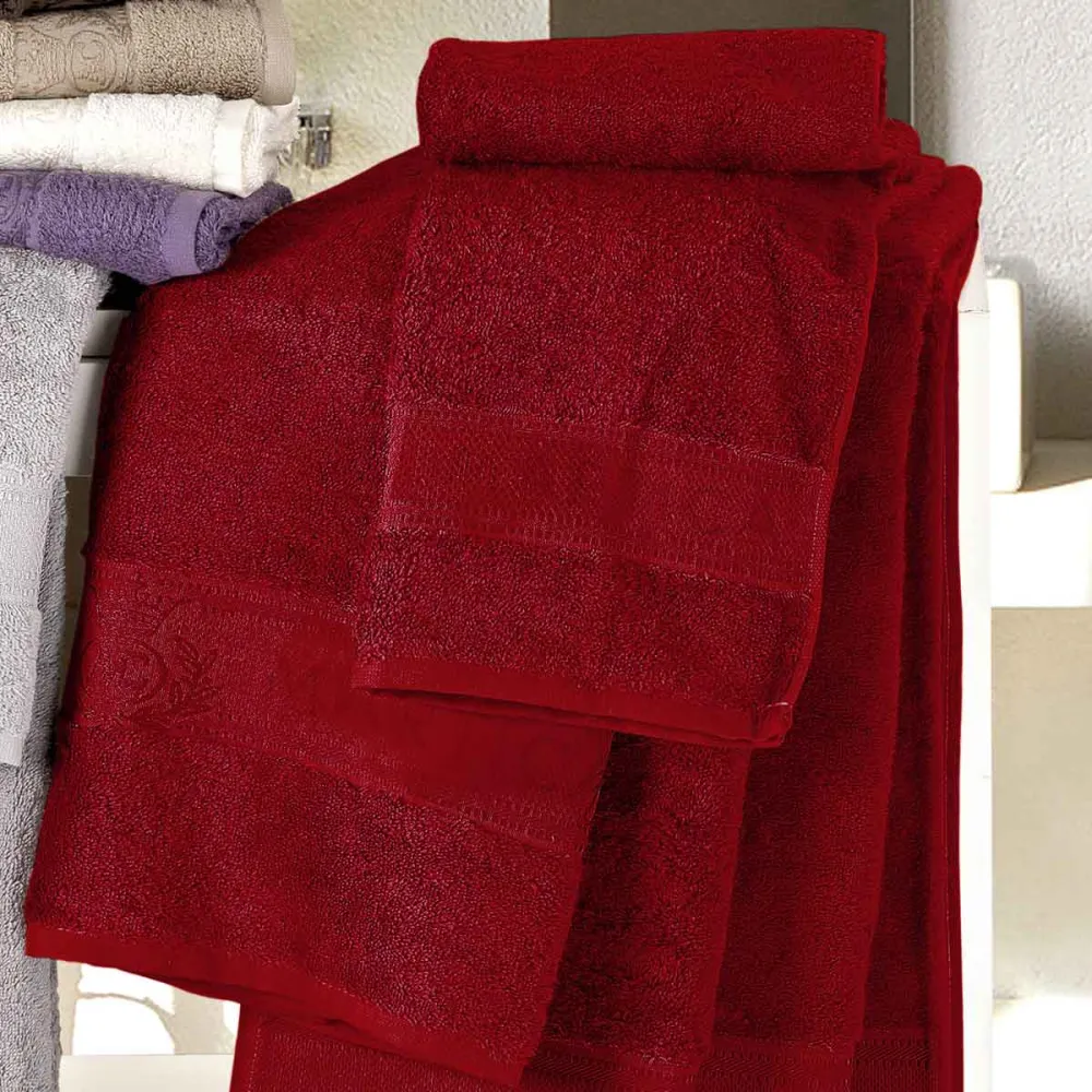 Telo da bagno spugna di colore bordò - Idrospugna