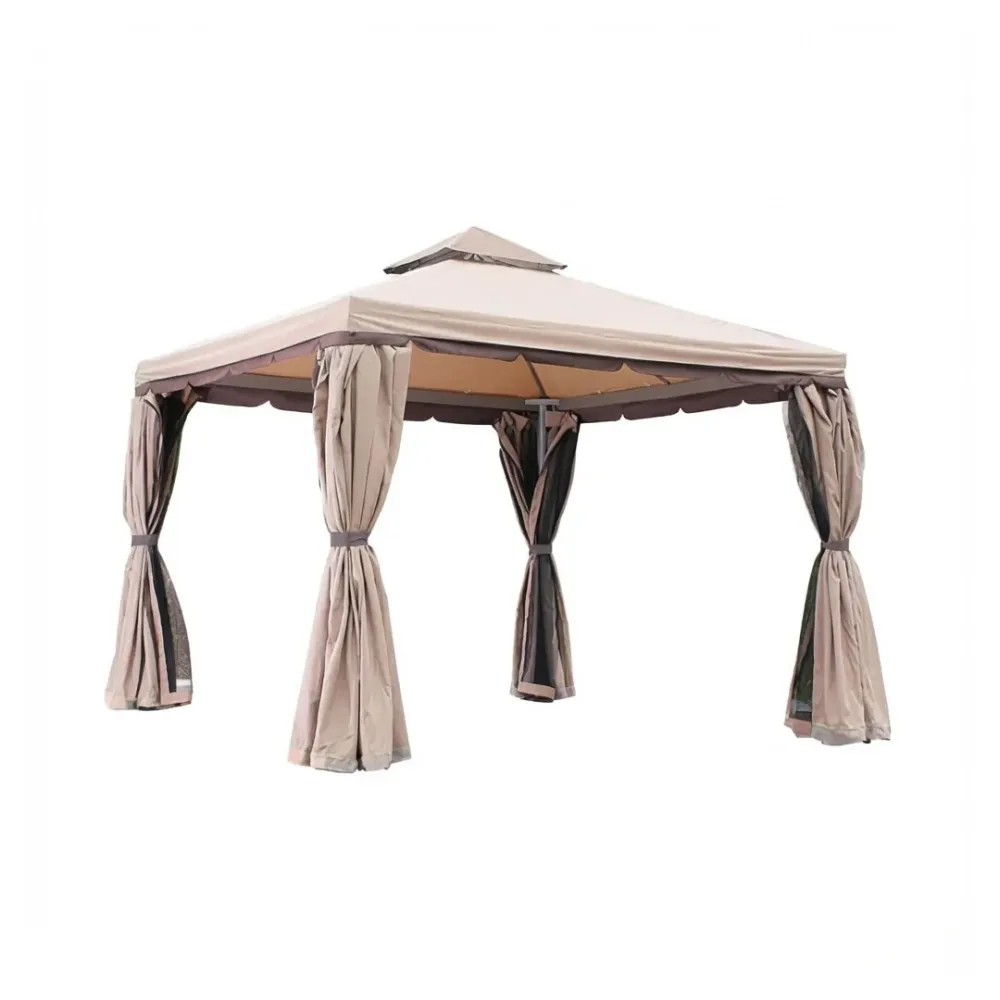 Telo Gazebo Passion Domus 3x4 mt Beige Poliestere Completo di Tende