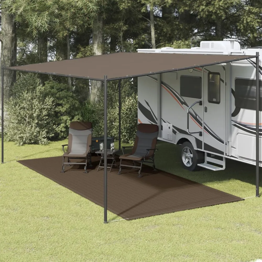 Essenziali per Escursionismo Tappeto da Tenda 250x500 cm Marrone
