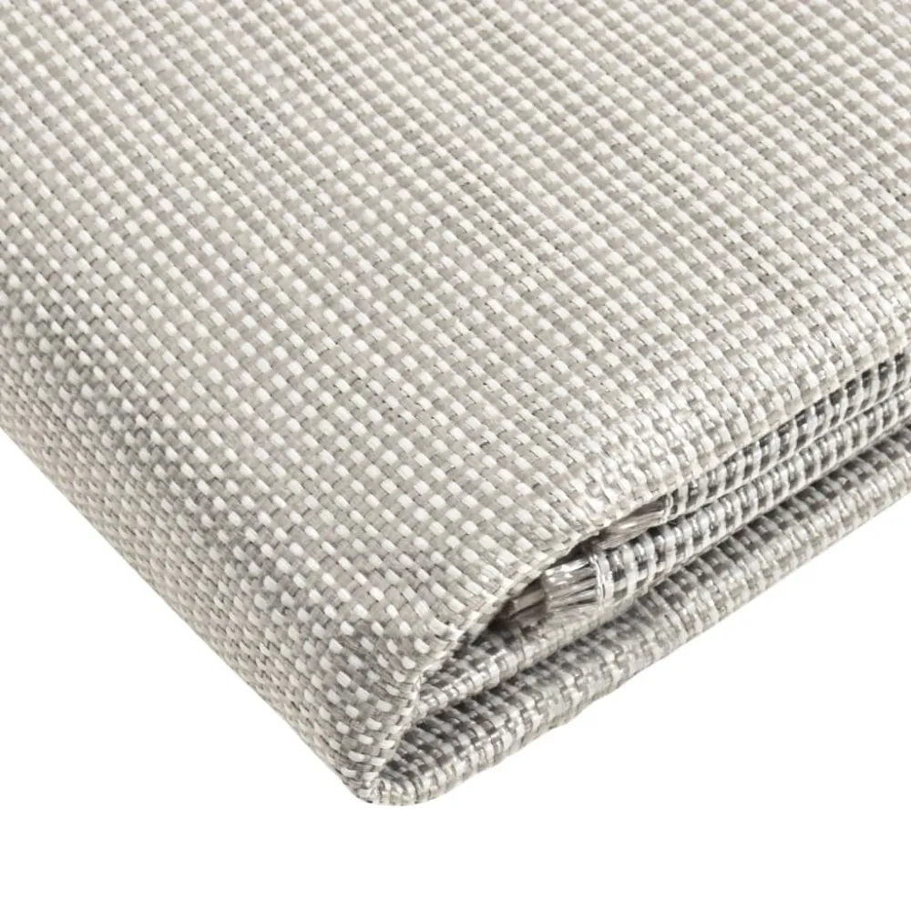 Sacco Pelo Compatto Tappeto da Tenda 500x250 cm Grigio Nero