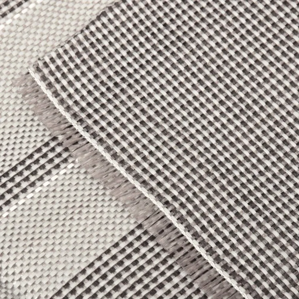 Sacco Pelo Compatto Tappeto da Tenda 500x250 cm Grigio Nero