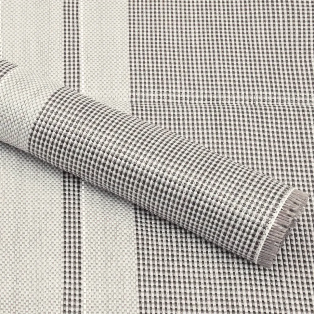Sacco Pelo Compatto Tappeto da Tenda 500x250 cm Grigio Nero