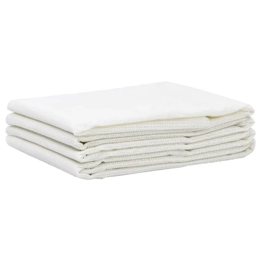 Set da Cucina Tappeto da Tenda 200x500 cm Bianco