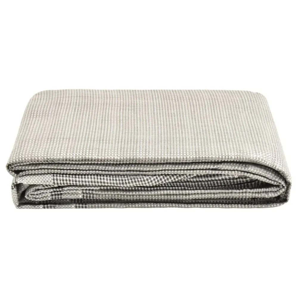 Tappeto da Tenda 250x250 cm Grigio Nero