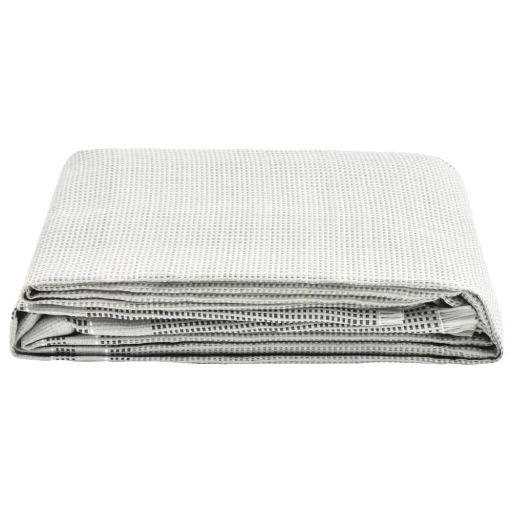 Tappeto da Tenda 300x250 cm Grigio Facile da Montare