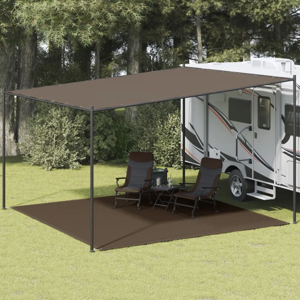 Tappeto da Tenda 400x400 cm Marrone
