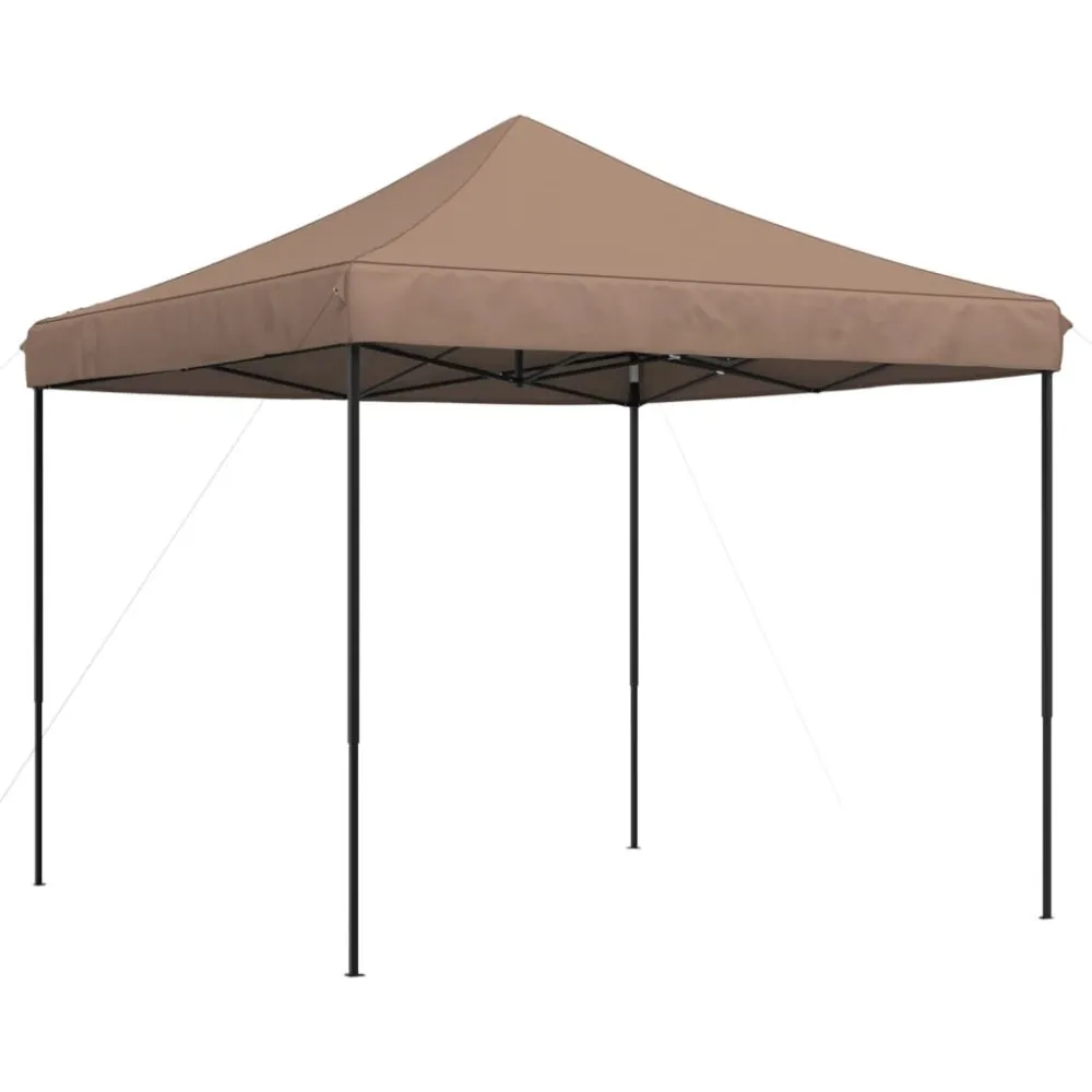 Certificato UV50+ Tenda da Festa Pieghevole Pop-Up Marrone 292x292x315 cm
