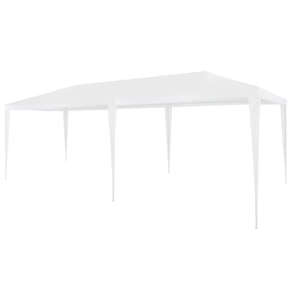 Gazebo Piegevole Tenda per Feste 3x6 m PE Bianca