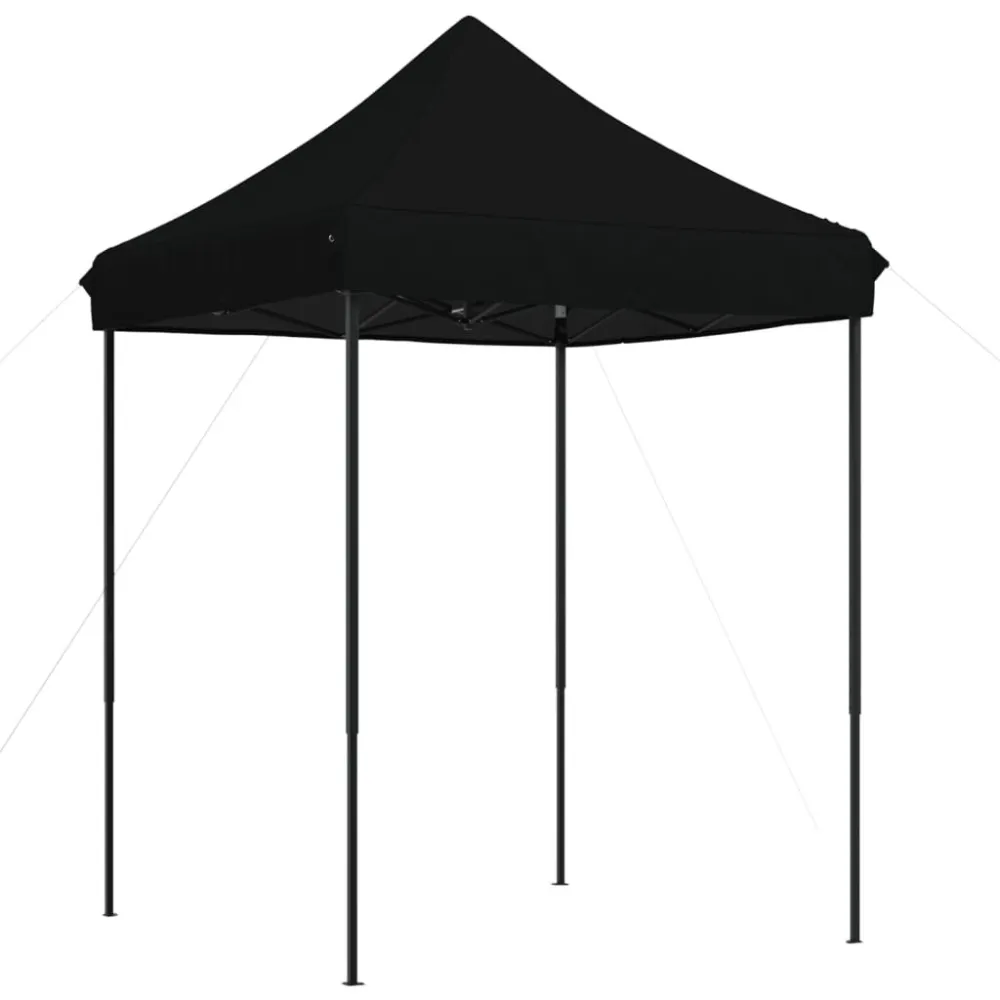 Tenda da Festa Pieghevole Pop-Up Nero 200x200x306 cm per Protezione Solare